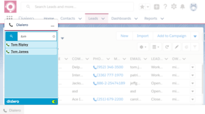 Dialero Standby View | Dialero Support - Native Softphone for Salesforce  Platform